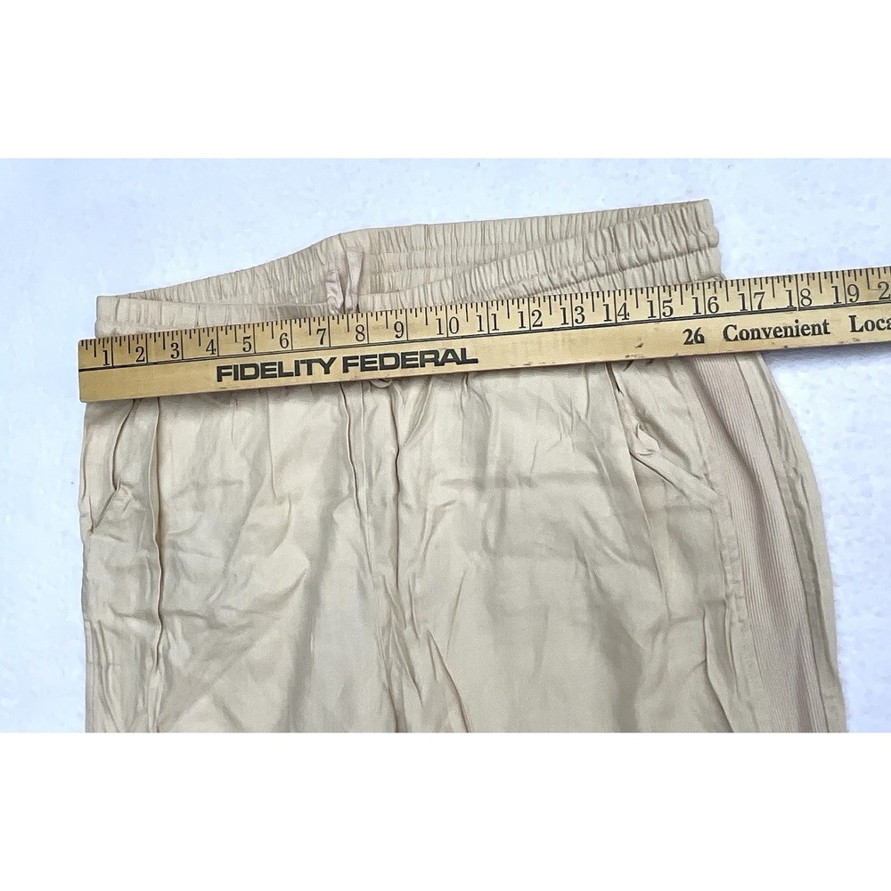 Guess Chic Beige Linen Blend Joggers Size Large 03GB00 W7KD0 NEW WITHOUTOUT TAGS - Picture 7 of 11